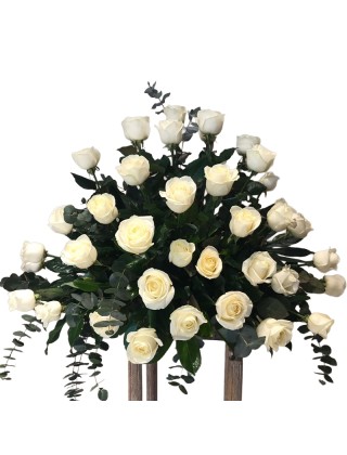 Centro rosas blancas Vitoria