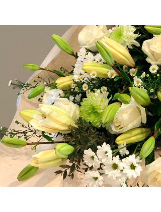 Ramo funebre blanco