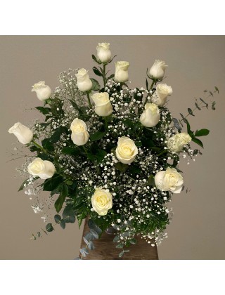 Ramo fúnebre rosas blancas Vitoria
